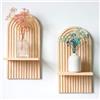 YIYA 2 Pezzi Mensola da Parete Moderna Boho Scaffale da Parete in Legno Mensole Galleggianti per Parete Parete Per la Cucina, la Camera da Letto, il Bagno, il Giardino Per le Piante