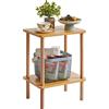IBUYKE Tavolino,Tavolino Salotto a 2 Livelli,Colore Naturale WST002N