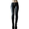Agiyenna Leggings in Ecopelle da Donna Pantaloni Attillati Punk gotici Pantaloni in Pelle Sexy Collant a Vita Alta
