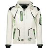 Canadian Peak Tourmaline Men - Giacca Softshell Impermeabile Uomo Cappuccio - Giacca Da Esterno Tattica Vento - Escursionismo Sci Autunno Inverno Primavera (Bianco bianco S)