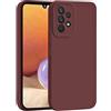 WBWONE Cover per Samsung Galaxy A52 4G/A52 5G/A52s, Fotocamera Tutto Compreso Anti-Graffio Antiurto Custodia in Morbida Silicone TPU Protettiva Case - Vino Rosso