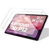 Zerrshoo Vetro Temperato per Lenovo Tab P12 12.7 Pellicola Protettiva, per Lenovo Tab P12 Vetro Temperato 2 Pezzi, 9H Anti Graffio/HD Compatibile enovo Tab P12 Vetro Pellicola Protettiva