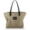 Emma Jonasson Shopper - Borsa a tracolla da donna con chiusura lampo e tasca interna, borsa in tessuto, grande borsa in tela, beige., M