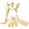 The Christmas Workshop 82050 Tradizionale Top Angelo Albero di Natale, 30 cm, crema/oro