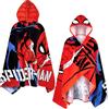 Marvel Spiderman Asciugamani Bagno con Cappuccio Ragazzi Poncho Bambino Telo Mare Bambini (Rosso Spiderman, 6-14 Anni)