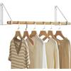 IBUYKE Appendiabiti da parete,Pipe Wall Mounted Garment Rack, Penderie Murale Rail de Suspension,Multiuso Hanging Rod Per Corridoio,Camera Da Letto, Casa, Sciarpa, Borsa, Vestiti, Bianca TYJ005W