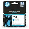 HP 951 Ciano, CN050AE, Cartuccia Originale HP da 700 Pagine, Compatibile con Stampanti HP Officejet Pro serie 8100, 8600 e HP Officejet Pro 251dw e Pro 276dw