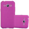 Cadorabo Custodia per Samsung Galaxy J1 2015 in Frosty Rosa - Rigida Cover Protettiva Sottile con Bordo Protezione - Back Hard Case Ultra Slim Bumper Antiurto Guscio Plastica