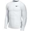 Nike M NP DF Tight Top LS, Maglia Lunga Uomo, White/Black/Black, XL