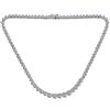 Bling Jewelry Collana Da Tennis Affermazione Con Zirconi Cubici Aaa Classici Tradizionali Graduati CZ Cerchio Rotondo Con Cornice Perline Per Donne Matrimonio Ballo Argento Placcato
