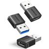 UGREEN Adattatore USB C USB A 3.1 10Gbps 3 Pezzi Convertitore Maschio a Femmina Type C Portatile Compatibile con iPhone 17 16 Pro Air Plus Max Galaxy S25 S24 CarPlay iPad PC Laptop MacBook