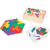 Small Foot 11729 Gioco didattico Esagono, Puzzle per Le Forme in Legno, promozione del riconoscimento Toys