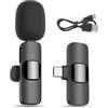 Alles Gute Microfono Wireless Androide Mini Microfono Lavalier Plug&Play per YouTube/Live Stream/Vlog/Intervista/Videoregistrazione/Podcast, con 2.4G Ultra Low Delay Costruito in Chip di Riduzione del Rumore