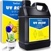 YumCraft Resina UV - 2000 g Resina Epossidica UV Trasparente Basso Odore per Creazione di Gioielli Resin, Artigianato in Resina, Pittura - Colla Resina UV Indurimento rapido per DIY Colate, Stampo