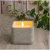Ideen mit Herz Candela LED in vera cera | in un contenitore decorativo in calcestruzzo | funziona a batteria | Funzione timer: 6 ore accese | 18 ore spente | (quadrato)