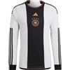 adidas Maglia a maniche lunghe da uomo da calcio Germania 2022, Bianco / Nero, XL