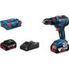 Bosch Professional GSB 18V-55 Trapano Percussione Batteria