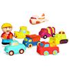 JAYSRIS Giocattolo per Bagnetto(8PCS),Giocattoli da Bagno con Auto,Camion,Polizia Giocattoli da Bagno Morbidi Giocattoli da Vasca per Bambini e Giocattoli per Bambini Piccoli