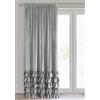 Eurofirany Carli - Tenda in velluto con volant, 1 pezzo, oscurante, per soggiorno, camera da letto, 140 x 250 cm, colore: grigio