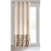 Eurofirany CARLI Tenda in velluto con volant, tenda in velluto con occhielli, 1 pezzo, oscurante, per soggiorno, camera da letto, 140 x 250 cm, beige