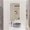 Baikal Specchio da bagno, specchio con lato in legno. Opzione con e senza LED. Stili che si adattano al bagno o a qualsiasi stanza della casa. 60 x 80 cm Laterale Legno Bianco