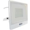 V-TAC Faro LED da Esterno con Chip Samsung 50W con Sensore PIR di Colore Bianco Impermeabile con cavo da 1 metro, Luce Bianco Naturale