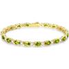 FANCIME Braccialetto da tennis con pietra portafortuna, bracciali tennis in oro 14K placcato con gemme, gioielli raffinati, regalo per la festa della mamma, Natale, compleanno per donne e ragazze, 18