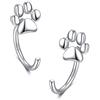 CHIC & ARTSY Orecchini Huggie Hoops in argento sterling 925 Little Paw Panda Coccinella Bunny Butterfly Cat Peace Infinity Wishbone Huggie Hoop Orecchini Orecchini a due fori alla moda per le donne