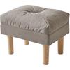 YMYNY Ottomano Poggiapiedi, Sedia con Sedile Cuscino Spugna, Seduta Moderna per Soggiorno Camera da Letto, Sgabello Basso in legno per Ingresso, 40 × 29 × 32CM, Grigio HBD023G