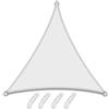 FlySoul Vela Ombreggiante 6X6X6m Vele Ombreggianti Impermeabile Triangolare Vele Parasole da Giardino Protezione Solare Schermo UV con Fune e Anello D per Terrazze Balconi