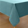 Homaxy tovaglia Effetto Lino Lavabile Effetto Loto Quadrato 140 x 140 cm tovaglia Lino Coperta tovaglia Idrorepellente Biancheria da tavola antimacchia, Blu-Verde