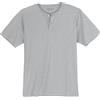 Redfield T-Shirt Grigio Melange con Bottone a Pressione Serafino Oversize, 2xl-8xl:8XL