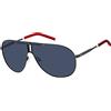 Tommy Hilfiger Occhiali da Sole TH 1801/S Ruthenium/Blue 67/7/135 uomo