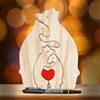 LETTERASHQP Famiglia di orsi, puzzle in legno personalizzato, decorazione da tavolo, decorazione da tavolo per la famiglia, souvenir (4 orsi)