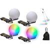 Abiyou 4 Pezzi LED Poi Set,PRO Bolas Luminose,Palline Poi Luminose,LED Poi Luminosi Strobo Multicolore,con Borsa,Colori Dell'arcobaleno Ed Effetto Stroboscopico per Ballare,Spettacolo di Luci,Rave