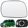 JinsenTGG Vetro a Specchio sostituzione per Opel Agila A 2000-2007, Specchio Esterno Regolabile Adatto, Lente di Retromarcia (Sinistra)