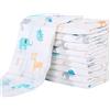Yoofoss Panni Burp in Mussola per Neonati Confezione da 10 100% Cotone Salviette per Neonati Grandi 27X50cm Super Morbidi e Assorbenti per Ragazzi Ragazze