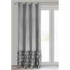 Eurofirany CARLI - Tenda in velluto con volant, 1 pezzo, oscurante, per soggiorno, camera da letto, 140 x 250 cm, colore: grigio
