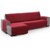 ECOMMERC3 | Copridivano con chaise longue, per bracciolo sinistro, dimensioni schienale 240 cm, colore: rosso, morbido al tatto, 100% Made in Spain