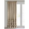 Eurofirany CARLI - Tenda in velluto con volant, 1 pezzo, oscurante, per soggiorno, camera da letto, 140 x 250 cm, beige scuro