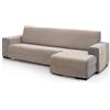 ECOMMERC3 | Copridivano con chaise longue, per bracciolo destro, dimensioni schienale 280 cm, colore: beige, morbido al tatto, 100% Made in Spain