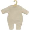 Heless 2480 - Vestiti per Bambole in 100% Cotone Biologico, Tutina in Maglia Ecru per Bambole e Peluche di Dimensioni 35-45 cm