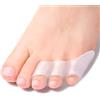 Welnove Separatore Dita Ppiede - 12 Pezzi Pinky Distanziatore Dita Piedi, Silicone Alluce Valgo, Prevenire Sfregamenti e Alleviare la Pressione (Bianco)