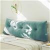 Treer Cuscino da Lettura per Letto, Lusso Grande Cuscino Schienale Divano Cuscino Lombare per Testiera Wedge Cuscino Cuscino di Supporto Cuscini per Poggialetto (80 * 40 * 12cm,Cielo blu)