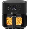 Wellent Friggitrice ad Aria 4,3 L Friggitrice Senza Olio Air Fryer, 8 Programmi di Cottura, Risultati Veloci, Compatta-Digitale, Touchscreen, Controllo Temperatura, Temperatura Massima 200° C