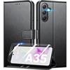 Mofurd Cover per Samsung Galaxy A35 5G Libro in Pelle PU, [con 2 Pezzi Pellicola Vetro Temperato] Custodia Portafoglio Antiurto [Blocco RFID] [Funzione di Supporto] [Slot Schede], Nero