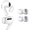 MMOBIEL 2 Paia Auricolari di Ricambio per AirPods Pro Gen 1&2 di MMOBIEL - Gommini in Silicone con Foro di Riduzione del Rumore, Box Stoccaggio Portatile e Adatto alla Custodia di Ricarica - XS - Bianco