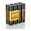BONAI Batterie al litio AAA Non Ricaricabili 1,5V 1200mAh Batterie AAA 8 pezzi Batterie AAA di Lunga Durata e a Prova di Perdite per Torcia, Giocattoli, Telecomando