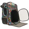 nestQ Zaino Porta Animali per Cani e Gatti,Max5kg,Trasportino Ergonomico con Ventilazione,Imbottito e Resistente,Ideale per Viaggi,Paseos Passeggiate e Avventure (Gufi Blu)