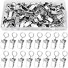 YIXISI 50 Pezzi Clip per Tendine con Gancio, Clip per Tenda da Doccia in Metallo, Clip per Tende, Clip per Ganci per Tende, per Foto, Bagno, Decorazione Domestica, Argento